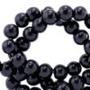 8mm glaskralen opaque Sky captain blue