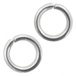 Roestvrij stalen (RVS) Stainless steel buigring 5mm Antiek zilver