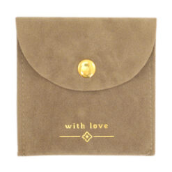 Sieraad zakje "with love" Brown-gold