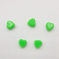 Acryl kralen hartje 6mm Neon Groen