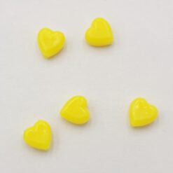 Acryl kralen hartje 6mm Geel