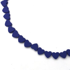 Hematite kralen hartje 6mm Donkerblauw