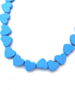 Hematite kralen hartje 6mm blauw
