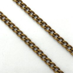 Ketting 3mm brons (per 10cm)