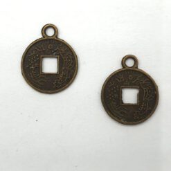 Metalen bedel 16x13mm brons