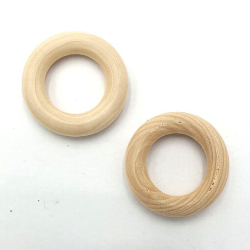 Houten Kralen ring 30mm met groot gat (18mm)