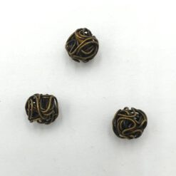 Metalen draad kralen 9mm brons