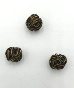 Metalen draad kralen 9mm brons