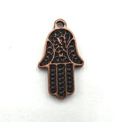 Metalen bedel Fatima hand 25x14mm koper