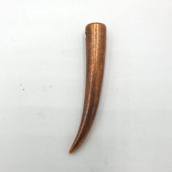 Metalen bedel Tand 6cm koper