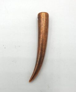 Metalen bedel Tand 6cm koper