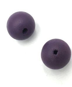 Houten Kralen Aubergine 20mm