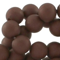 8mm acryl kralen matt Donkerbruin