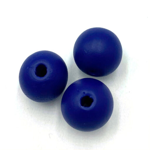 Houten Kralen Royal blue 16mm