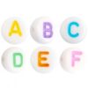 Letterkralen van acryl Multicolor-Wit