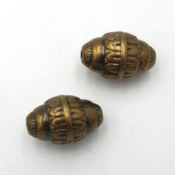 Metallook kralen ovaal 28x16mm brons