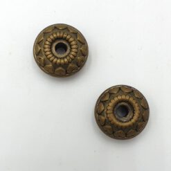 Metallook dichte ring 18mm met hartjes brons