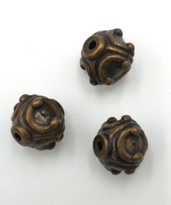 Metallook kralen 12mm brons