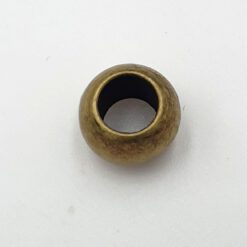 Metallook kralen rond glad 12mm brons