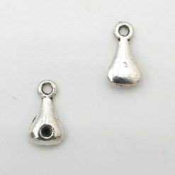 Metaal bedel druppel 12x6mm met setting voor 1mm puntsteen