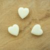 Acryl kralen hartje 6mm Ivoor
