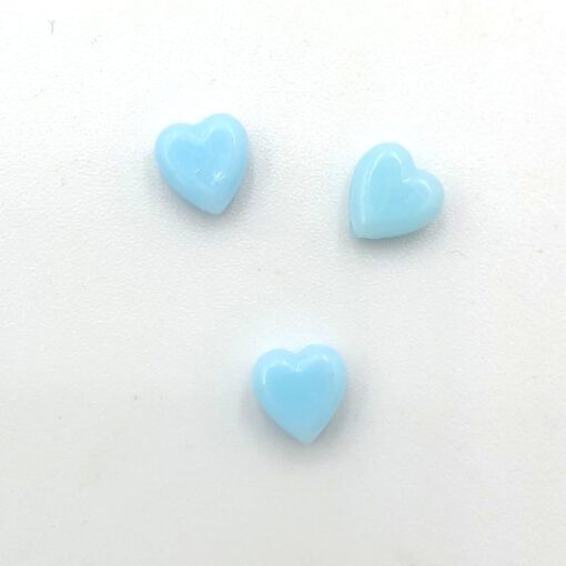 Acryl kralen hartje 6mm Lichtblauw