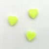 Acryl kralen hartje 6mm Neon geel