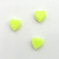 Acryl kralen hartje 6mm Neon geel