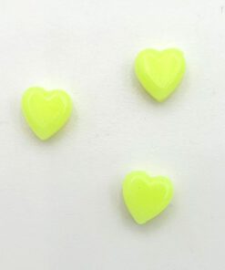 Acryl kralen hartje 6mm Neon geel