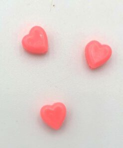 Acryl kralen hartje 6mm Zoet roze