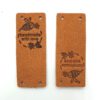 Leren label cognac 'Handmade with LOVE' 50x20mm