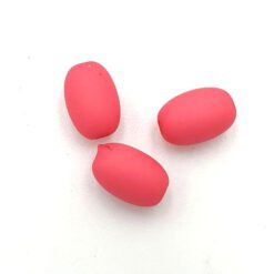 8mm acryl kralen ovaal matt Fuchsia 8x6mm