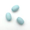 8mm acryl kralen ovaal matt Haze blue 8x6mm