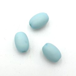 8mm acryl kralen ovaal matt Haze blue 8x6mm