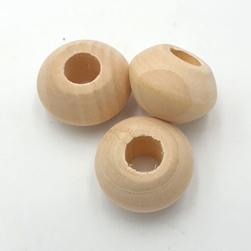 Houten Kralen blank disc 19x12mm (gat 6.5mm)