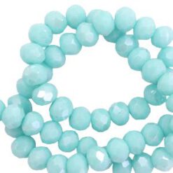 Top Facet kralen 4x3 mm disc aqua