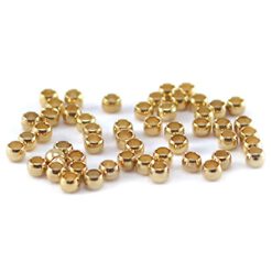 DQ knijpkralen 2mm Gold plated