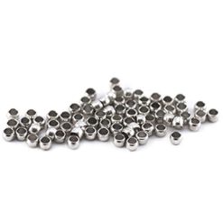 DQ knijpkralen 1.5mm zilver (30stuks)