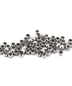 DQ knijpkralen 1.5mm zilver (30stuks)