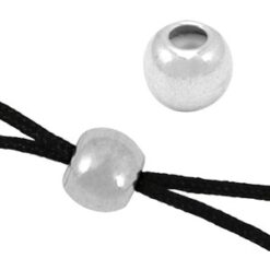 Onderdelen DQ kraal macramé slot 6mm Antiek zilver