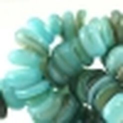 Schelp disc aqua blauw 8mm