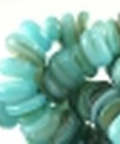 Schelp disc aqua blauw 8mm