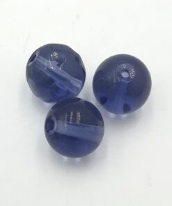 Glaskralen rond 12mm Blauw paars