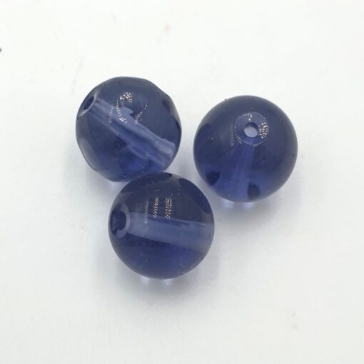 Glaskralen rond 12mm Blauw paars