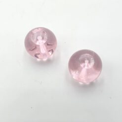 Glaskralen plat rond 6x2mm licht roze