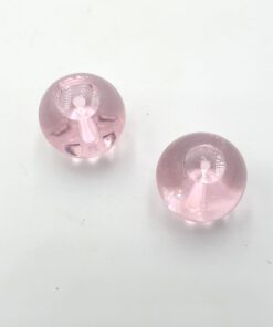 Glaskralen plat rond 6x2mm licht roze