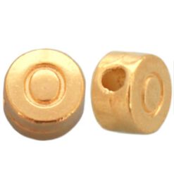 DQ metalen letterkraal O Goud