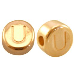 DQ metalen letterkraal U Goud