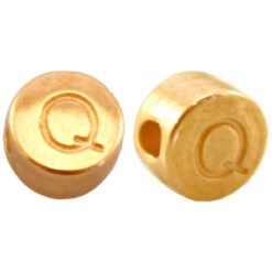 DQ metalen letterkraal Q Goud