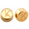 DQ metalen letterkraal K Goud